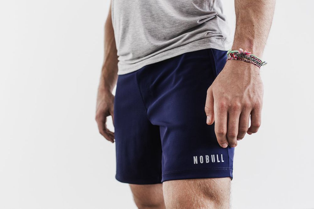 NOBULL Men's Lightweight 7" Shorts - Navy - Ireland (8147EUPZI)